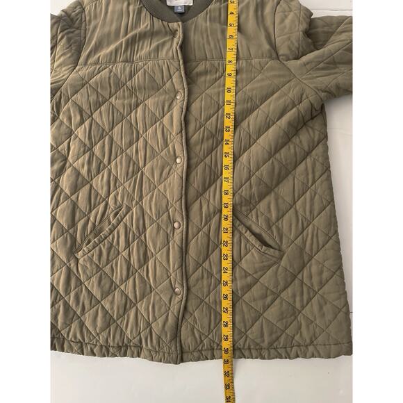 Old Navy Quilted Jacket Women XL Olive Green Lightweight Outdoor Soft Cozy - Picture 6 of 9